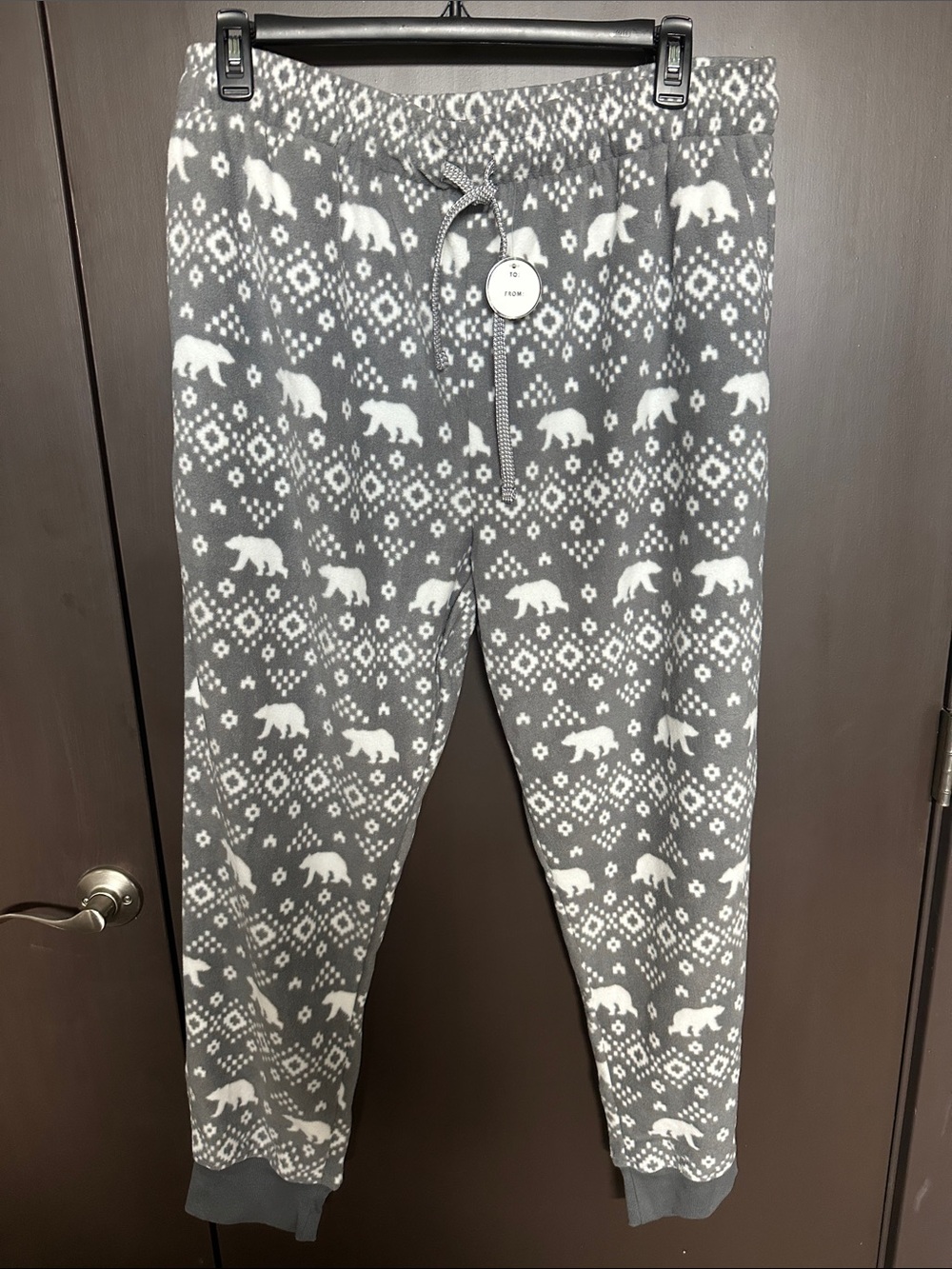 NWT Falls Creek Men's Fleece Polar Bear Pajama Pants - Size XL